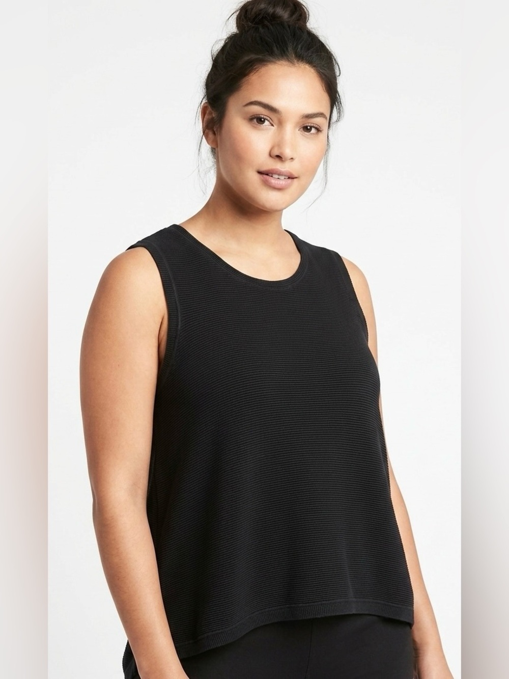 Banana Republic Textured Ribbed Sleeveless Tank Top – Black